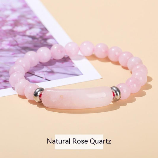 Natural Rose Quartz Crystal Love Bracelet