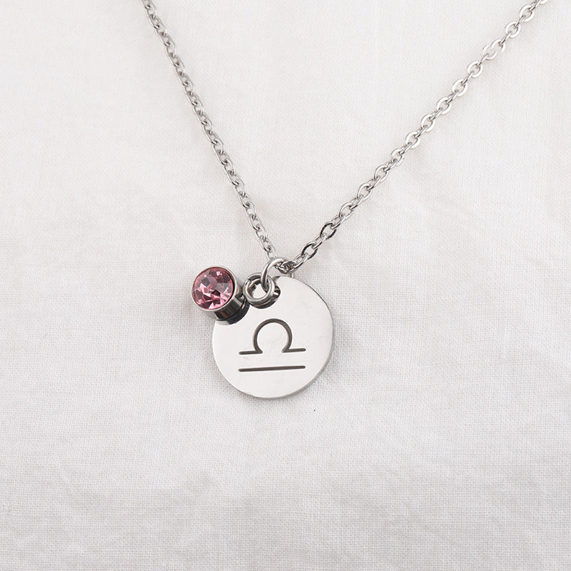 Balance Zodiac Crystal Necklace