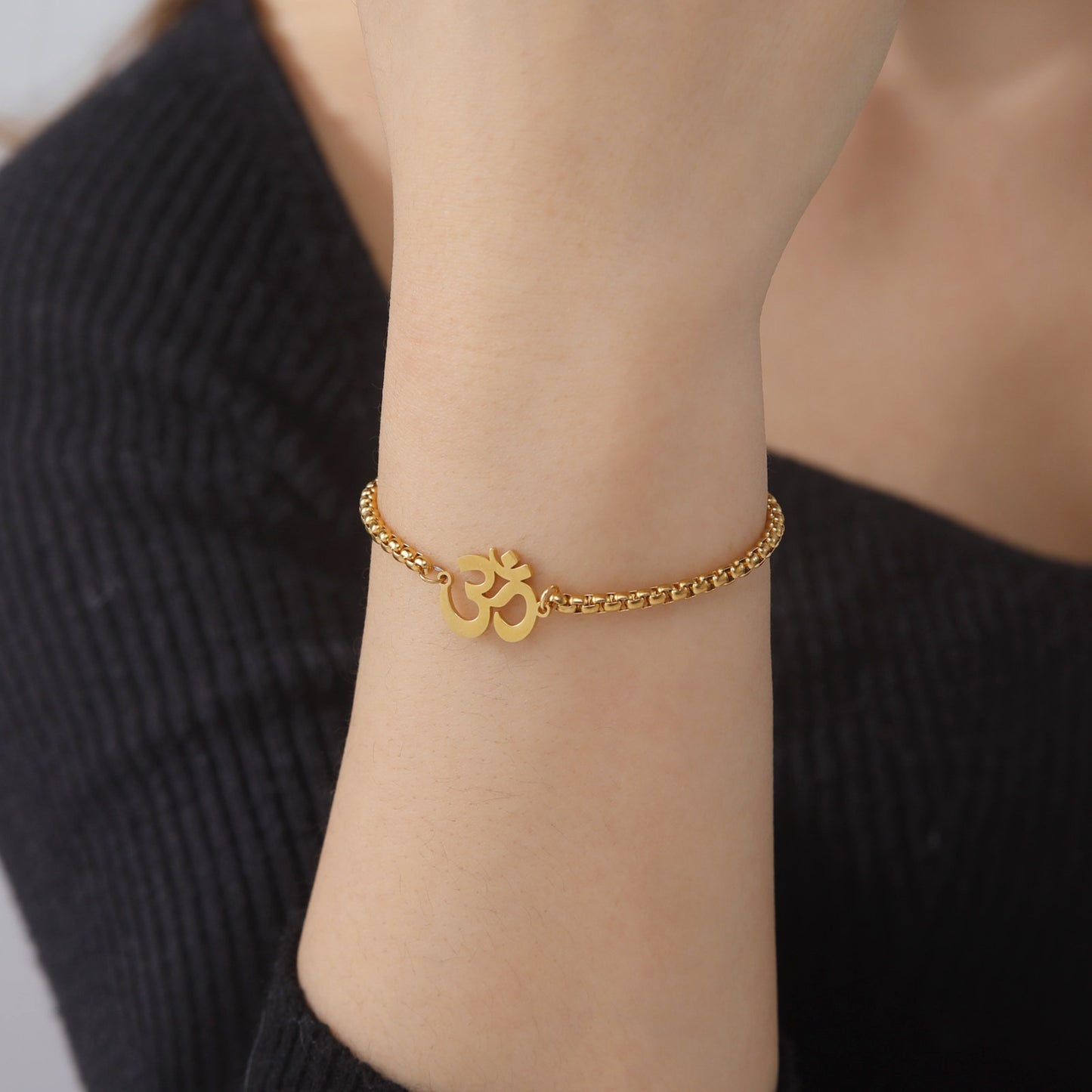 Lunar Harmony Om Bracelet