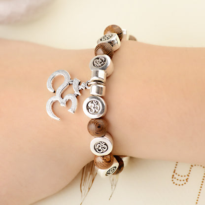 Om Serenity Lotus Bracelet