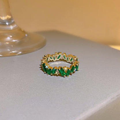 Eternal Radiance Emerald Crystal Ring