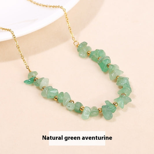 Verdant Serenity Aventurine Crystal Necklace