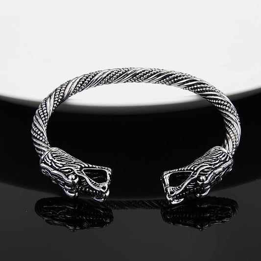 Twinned Wyrms of Midgard Bracelet