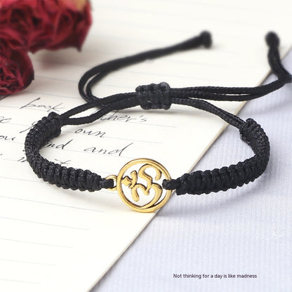 Braided Om Lucky Charm Bracelet