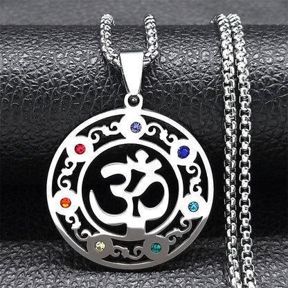 Celestial 7 Chakra Om Necklace