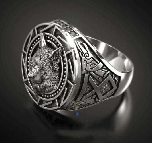 Ironfang Rune Wolf Ring
