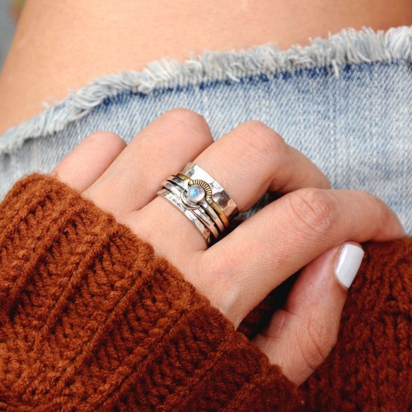 Celestial Moonstone Harmony Ring