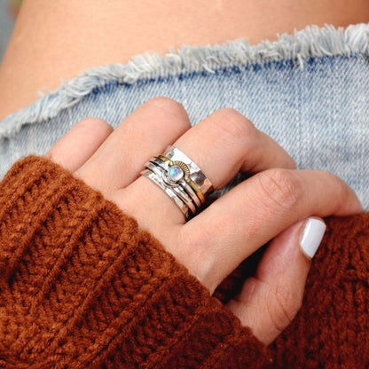 Celestial Moonstone Harmony Ring