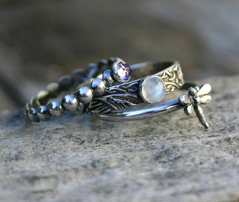 Dragonfly's Intuition And Harmony Ring Set