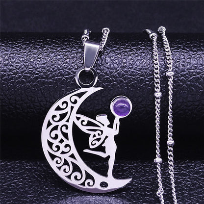 Enchanted Moonlit Fairy Necklace