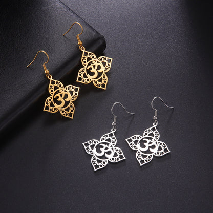 Om Lotus Elegance Earrings