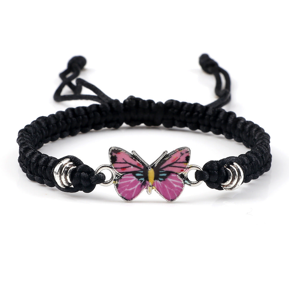 Braided Tranquil Transformation Karma Butterfly Bracelet