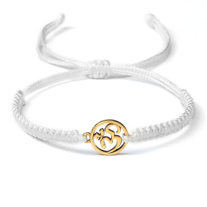 Braided Om Lucky Charm Bracelet