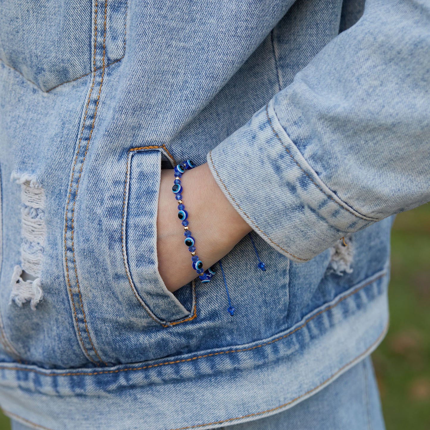 Rainbow Crystal Eye Protection Bracelet