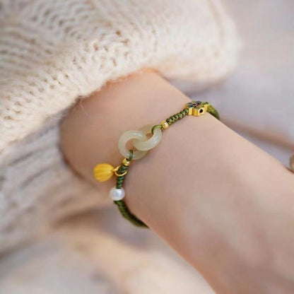 Harmony Blossom Jade Knot Bracelet