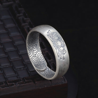 Sacred Flow Koi Silver Ring