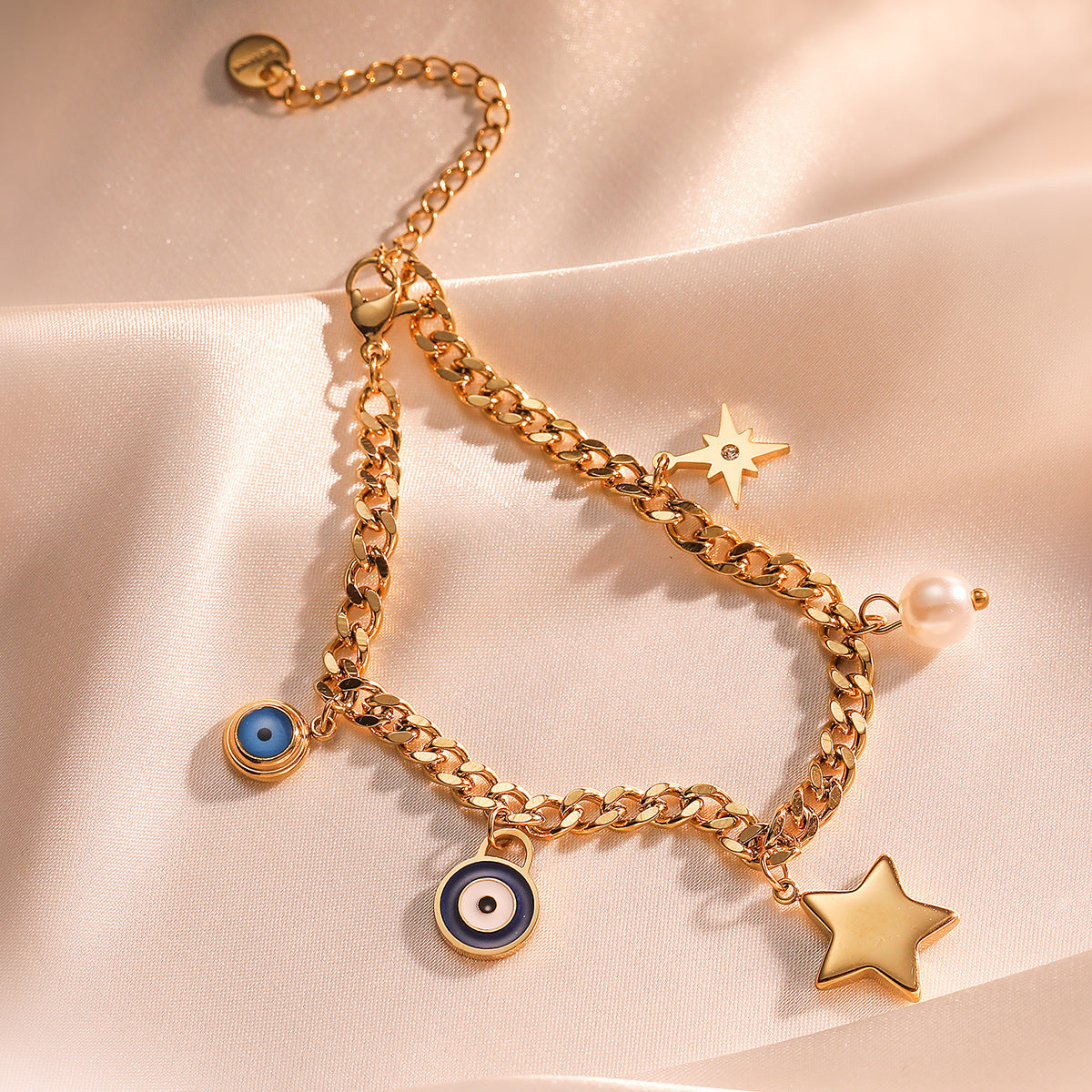 Celestial Protection Evil Eye Charm Bracelet