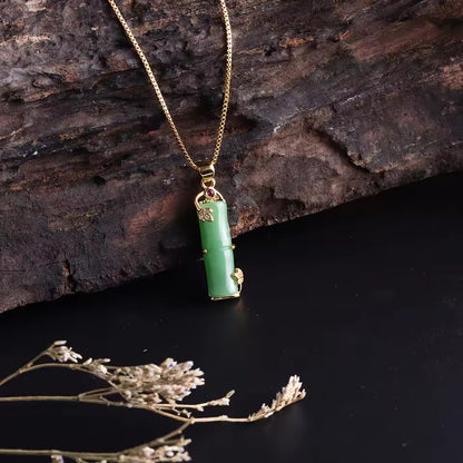 Bamboo Serenity Jade Necklace Set