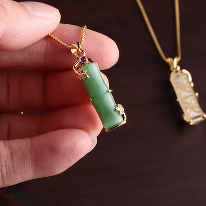 Bamboo Serenity Jade Necklace Set