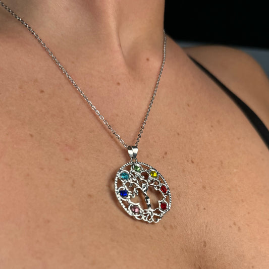 Tree Of Life Healing Crystal Necklace