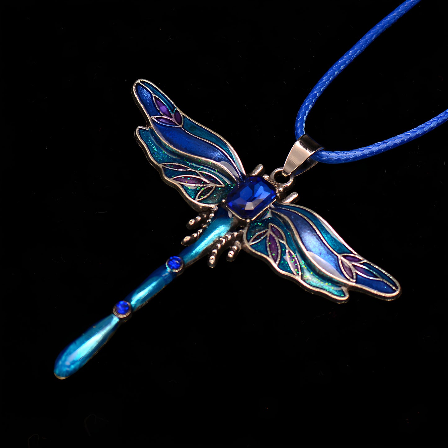 Wings of Renewal Dragonfly Crystal Necklace