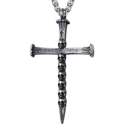 Skullblade Cross Necklace