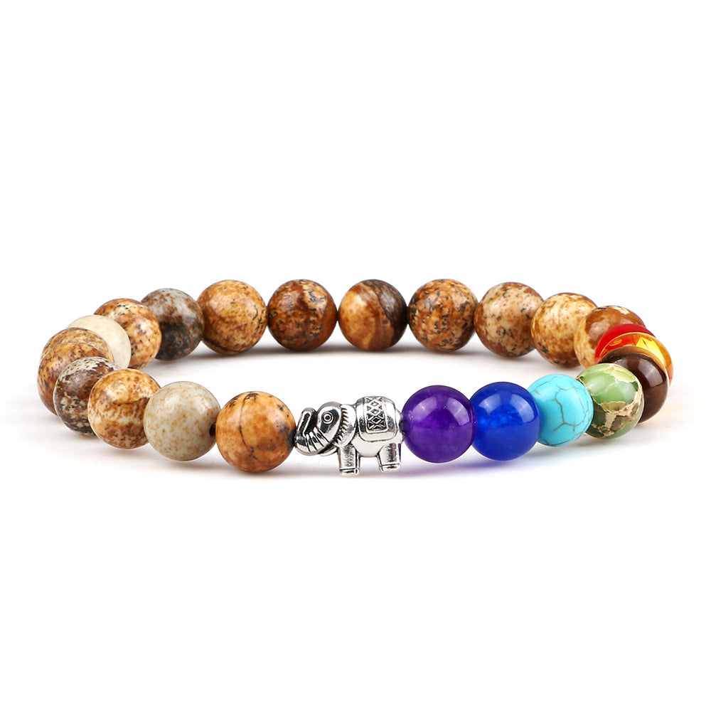 7 Chakras Elephant Energy Bracelet