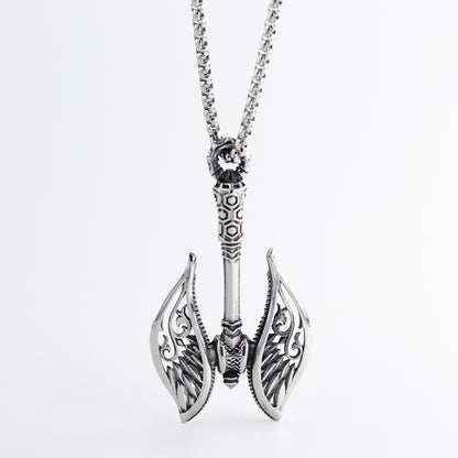 Valkyrie’s Winged Axe Necklace