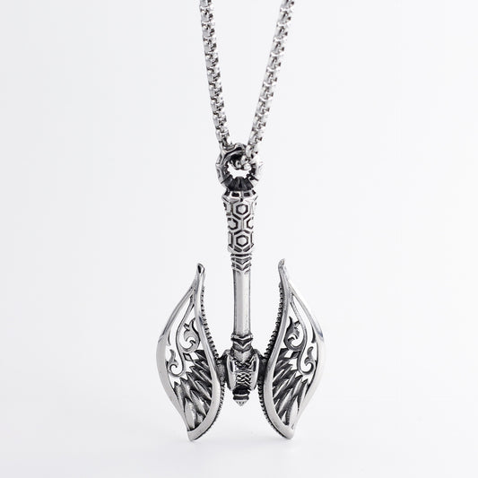 Valkyrie’s Winged Axe Necklace