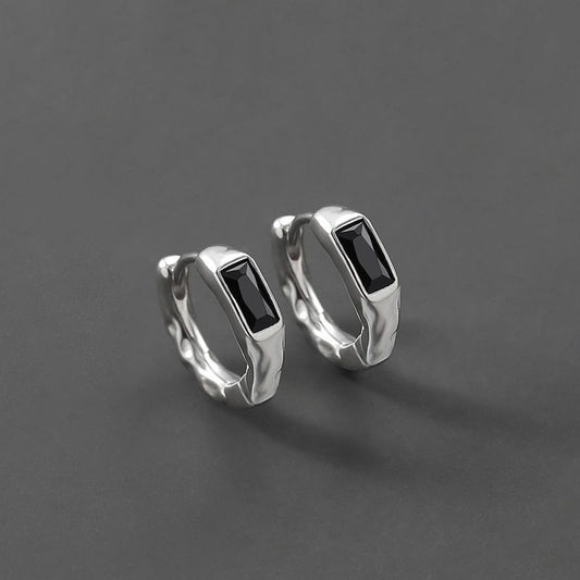 Shadowforge Onyx Hoop Earrings