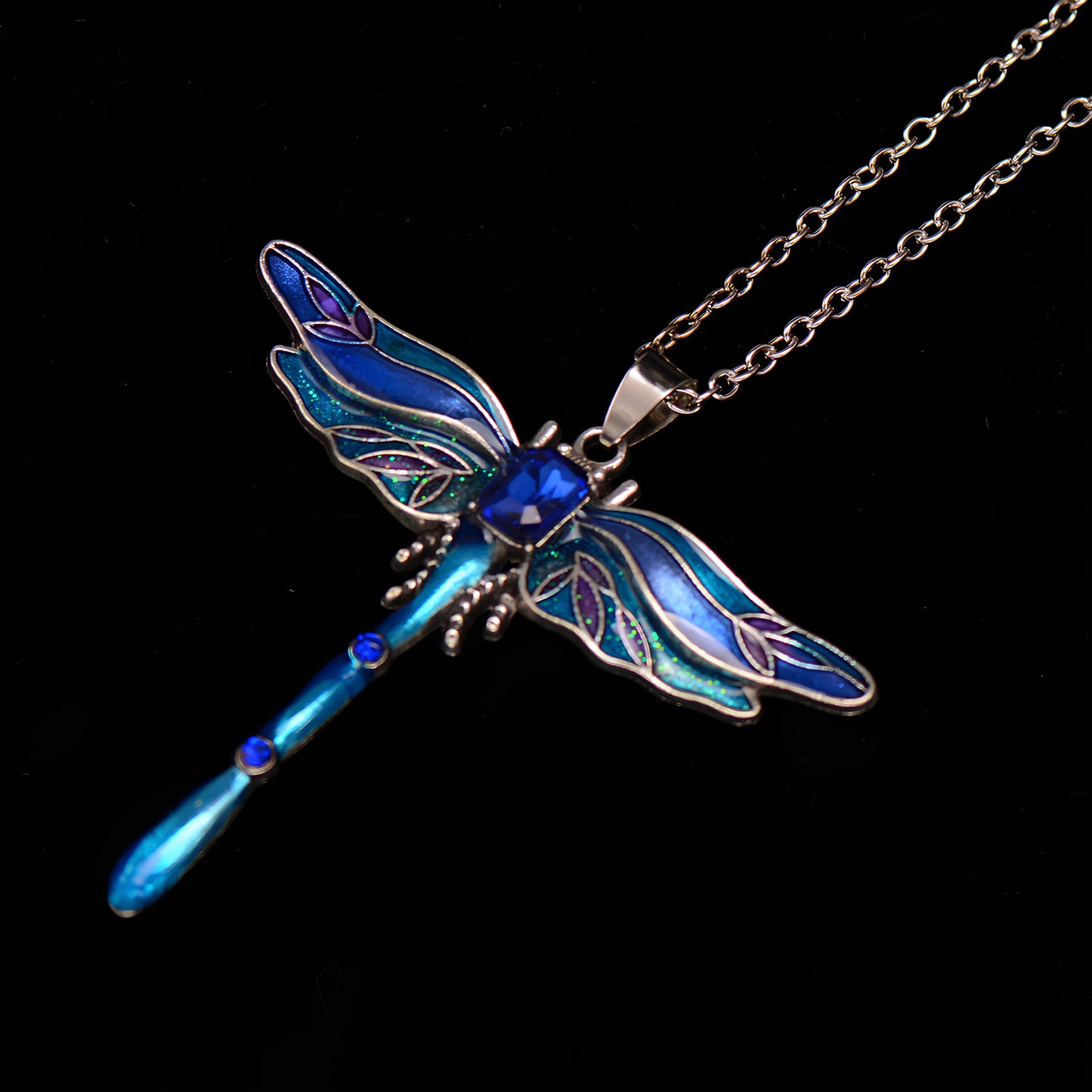 Wings of Renewal Dragonfly Crystal Necklace