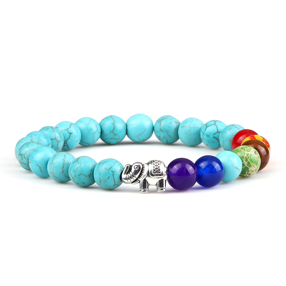 7 Chakras Elephant Energy Bracelet