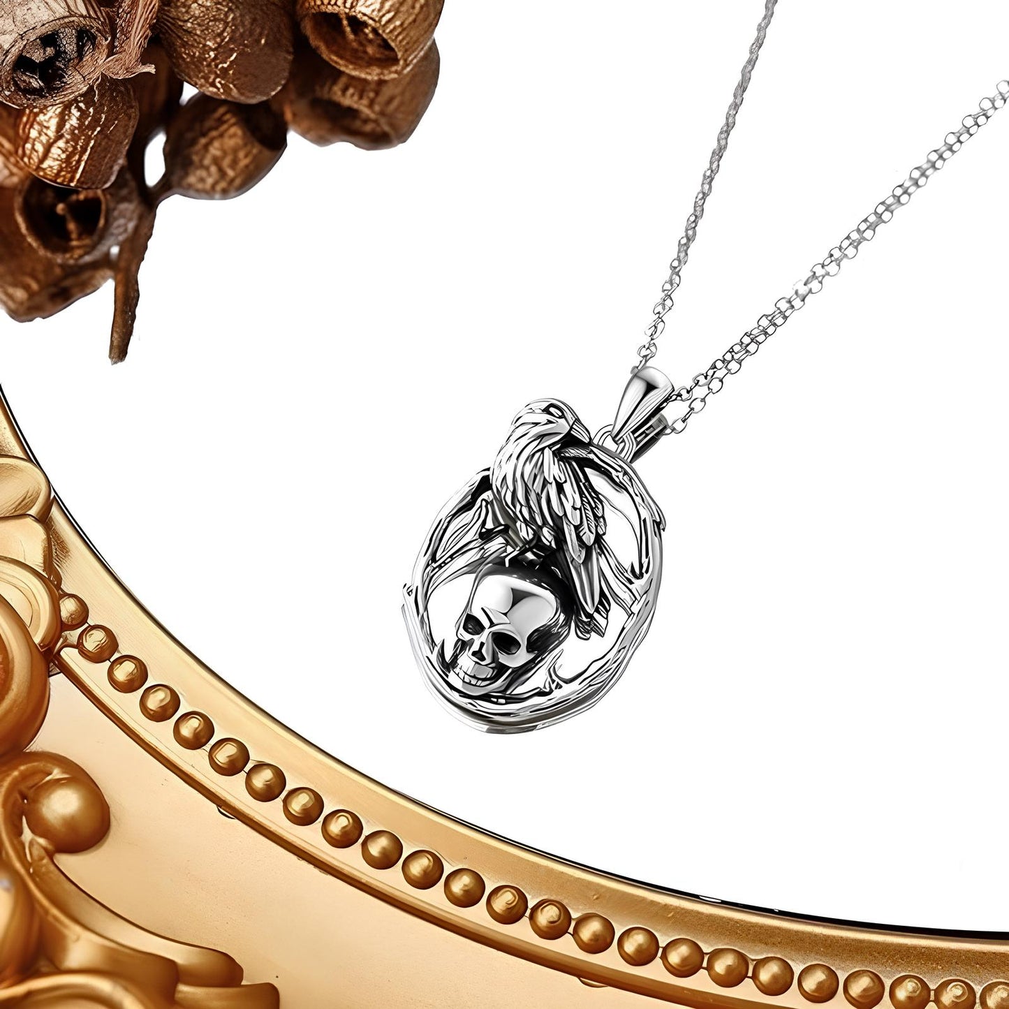 Raven’s Omen Skull Necklace
