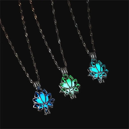 Luminous Lotus Glow Necklace