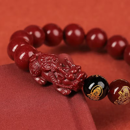 Cinnabar Pi Xiu Wealth Guardian Bracelet