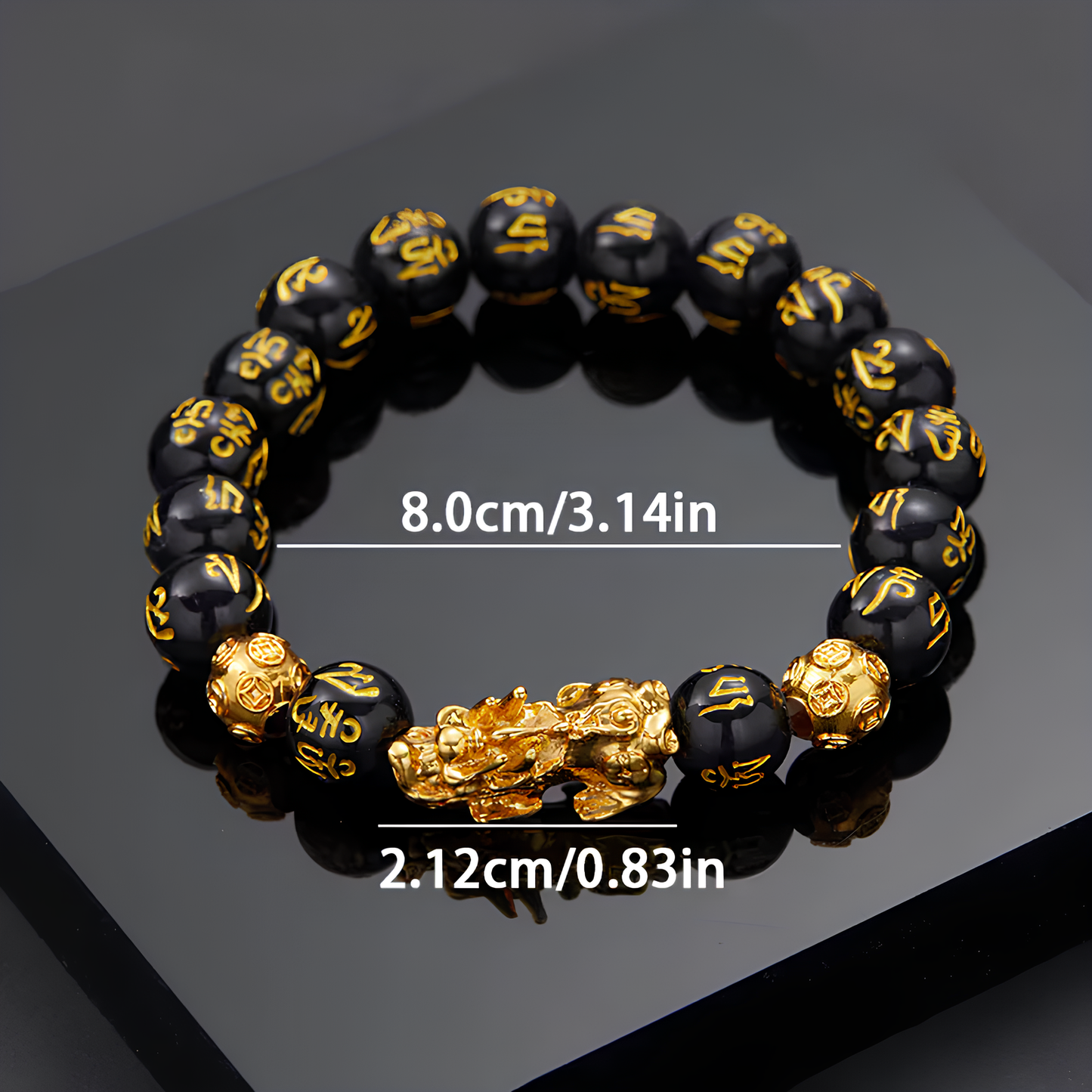 Obsidian Pi Xiu Wealth and Protection Bracelet