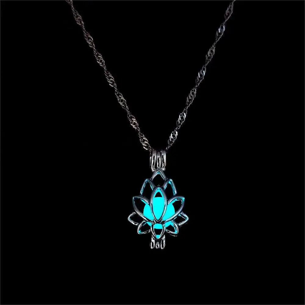 Luminous Lotus Glow Necklace