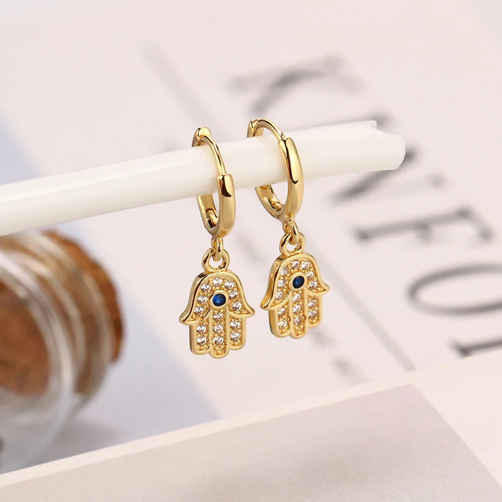 Sacred Protection Hamsa Earrings