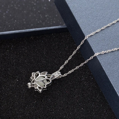 Luminous Lotus Glow Necklace