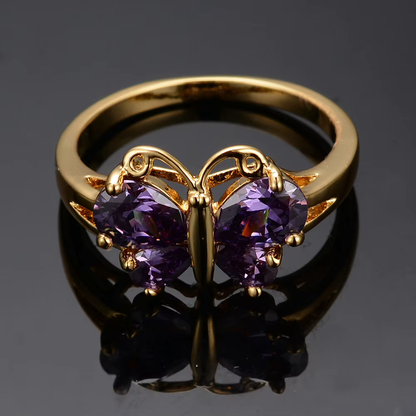 Amethyst Transformation Butterfly Ring