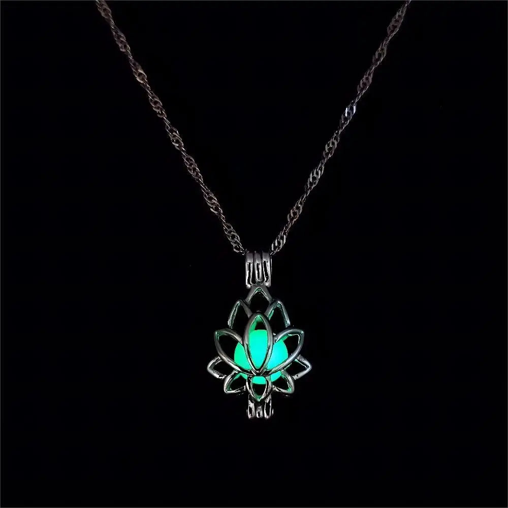 Luminous Lotus Glow Necklace