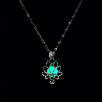 Luminous Lotus Glow Necklace