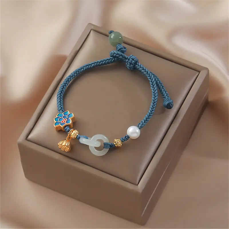 Harmony Blossom Jade Knot Bracelet