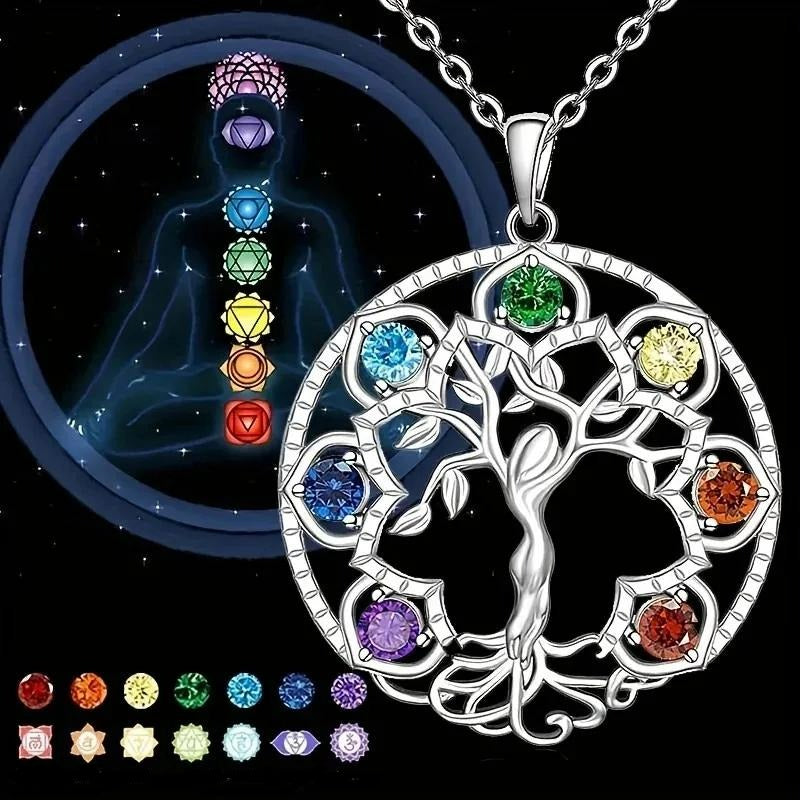 Tree Of Life Healing Crystal Necklace