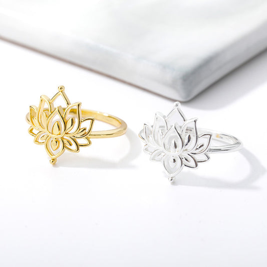 Serene Lotus Blossom Ring