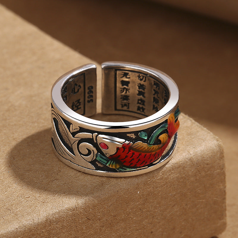 Koi Harmony Enamel Ring