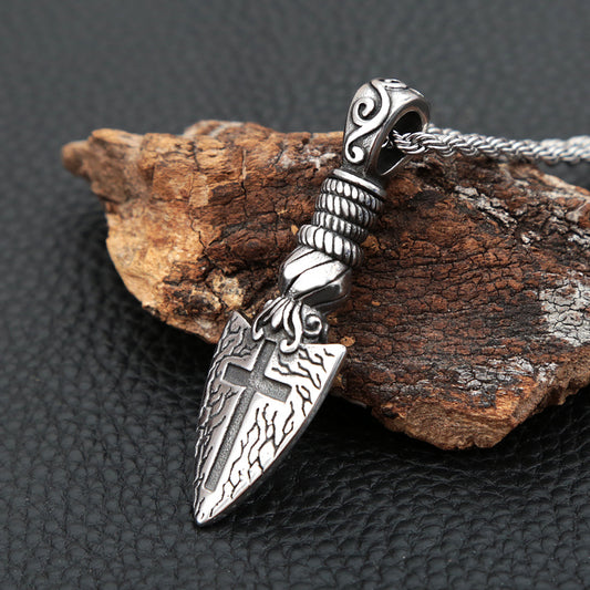 Crusader’s Sacred Cross Spear Necklace