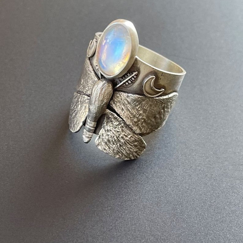 Moth's Moonstone Harmony Ring