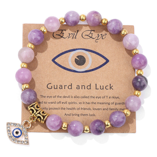 Amethyst Guardian Evil Eye Bracelet