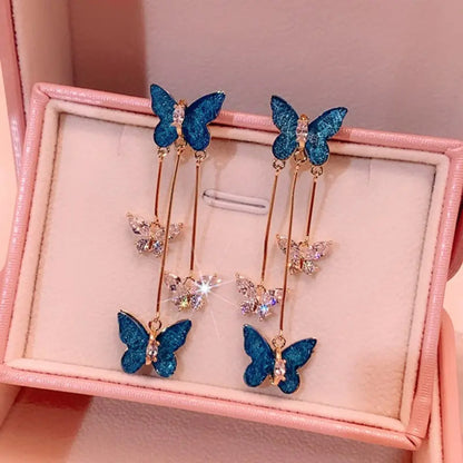 Enchanted Butterfly Crystal Earrings